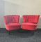Vintage Red Velvet Lounge Chairs by Otto Schulz for Jio Möbler, 1940s, Set of 2, Image 1
