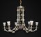 Crystal Chandelier in Brass from Lobmeyr, Austria, 1930s 4