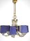 Crystal Chandelier in Brass from Lobmeyr, Austria, 1930s, Image 5