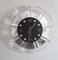 Vintage German Crystal Wall Clock with Black Dial by Joska, 1970s, Image 1