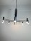 Minimalist 9-Light Steel Chandelier in the style of Angelo Brotto, 1970s 3