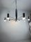 Lampadario minimalista in acciaio a 9 luci nello stile di Angelo Brotto, anni '70, Immagine 2