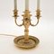 Antique Brass Table Lamps with Tole Shades, 1920, Set of 2 9
