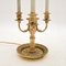 Antique Brass Table Lamps with Tole Shades, 1920, Set of 2, Image 9