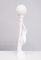 Lámpara de mujer desnuda italiana Art Déco de cerámica blanca, años 70, Imagen 6