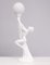 Lámpara de mujer desnuda italiana Art Déco de cerámica blanca, años 70, Imagen 1