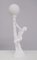 Lámpara de mujer desnuda italiana Art Déco de cerámica blanca, años 70, Imagen 8
