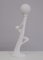 Lámpara de mujer desnuda italiana Art Déco de cerámica blanca, años 70, Imagen 4
