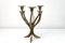 Vintage Brass Floral Candelabra 1