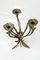 Candelabro floreale vintage in ottone, Immagine 3