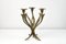 Vintage Brass Floral Candelabra 2