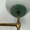 Vintage Brass and Opaline Glass Sconce in the style of Stilnovo, Italy, 1950s 9