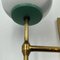 Vintage Brass and Opaline Glass Sconce in the style of Stilnovo, Italy, 1950s 7