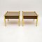 Vintage Brass and Glass Side Tables, 1970, Set of 2 1