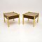 Vintage Brass and Glass Side Tables, 1970, Set of 2, Image 4