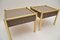 Tables d'Appoint Vintage en Laiton et Verre, 1970, Set de 2 7