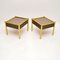 Vintage Brass and Glass Side Tables, 1970, Set of 2, Image 2
