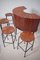 Teak Bar with 4 Bar Stools from Sika Møbler, 1960s, Set of 5 2