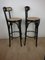 High Black Cane Bar Stools, Set of 2 9