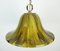 Vintage Pendant Lamp in Amber Color, Acrylic and Brass, 1970s 1