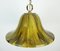 Vintage Pendant Lamp in Amber Color, Acrylic and Brass, 1970s, Image 1