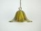 Vintage Pendant Lamp in Amber Color, Acrylic and Brass, 1970s 9