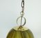 Vintage Pendant Lamp in Amber Color, Acrylic and Brass, 1970s 5