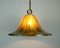 Lampe à Suspension Vintage Ambrée, Acrylique et Laiton, 1970s 6