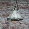 Industrial French Gray Cast Iron and Clear Glass Pendant Lamp by Sammode 4