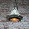 Industrial French Gray Cast Iron and Clear Glass Pendant Lamp by Sammode 5