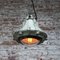Industrial French Gray Cast Iron and Clear Glass Pendant Lamp by Sammode, Image 5