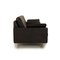 Conseta Leather Three Seater Black Sofa from Cor 6