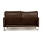 Porto Leather Three Seater Brown Dark Brown Sofa from Erpo 8