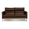 Porto Leather Three Seater Brown Dark Brown Sofa from Erpo 1