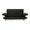 Leather Two Seater Black Sofa from Koinor Rossini 7