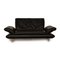 Leather Two Seater Black Sofa from Koinor Rossini 1