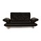 Leather Two Seater Black Sofa from Koinor Rossini, Image 1