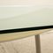 FRAG Glass Dining Table in Silver Cream Leather 3