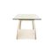 FRAG Glass Dining Table in Silver Cream Leather 9