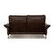 Porto Leather Two Seater Brown Dark Sofa from Erpo 8