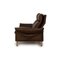 Porto Leather Two Seater Brown Dark Sofa from Erpo 9