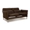 Porto Leather Two Seater Brown Dark Sofa from Erpo 3