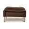 Porto Leather Stool in Dark Brown from Erpo 6