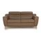 Tyra Leather Two-Seater Brown Taupe Sofa from Ewald Schillig 1