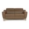 Tyra Leather Two-Seater Brown Taupe Sofa from Ewald Schillig, Image 1