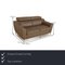 Tyra Leather Two-Seater Brown Taupe Sofa from Ewald Schillig 2