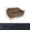 Tyra Leather Two-Seater Brown Taupe Sofa from Ewald Schillig, Image 2