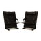 T-Series Leather Armchair Set in Black by Burkhard Voghterr for Arflex, Set of 2 1