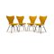 Chaises Pivotantes de Salle à Manger Seka-S12 en Tissu Jaune par Bert Plantagie, Set de 4 1
