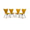 Seka-S12 Fabric Yellow Dining Room Swivel Chairs by Bert Plantagie, Set of 4, Image 1